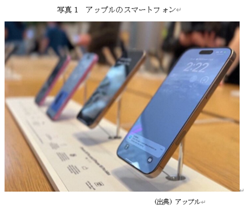 写真1 アップルのスマートフォン